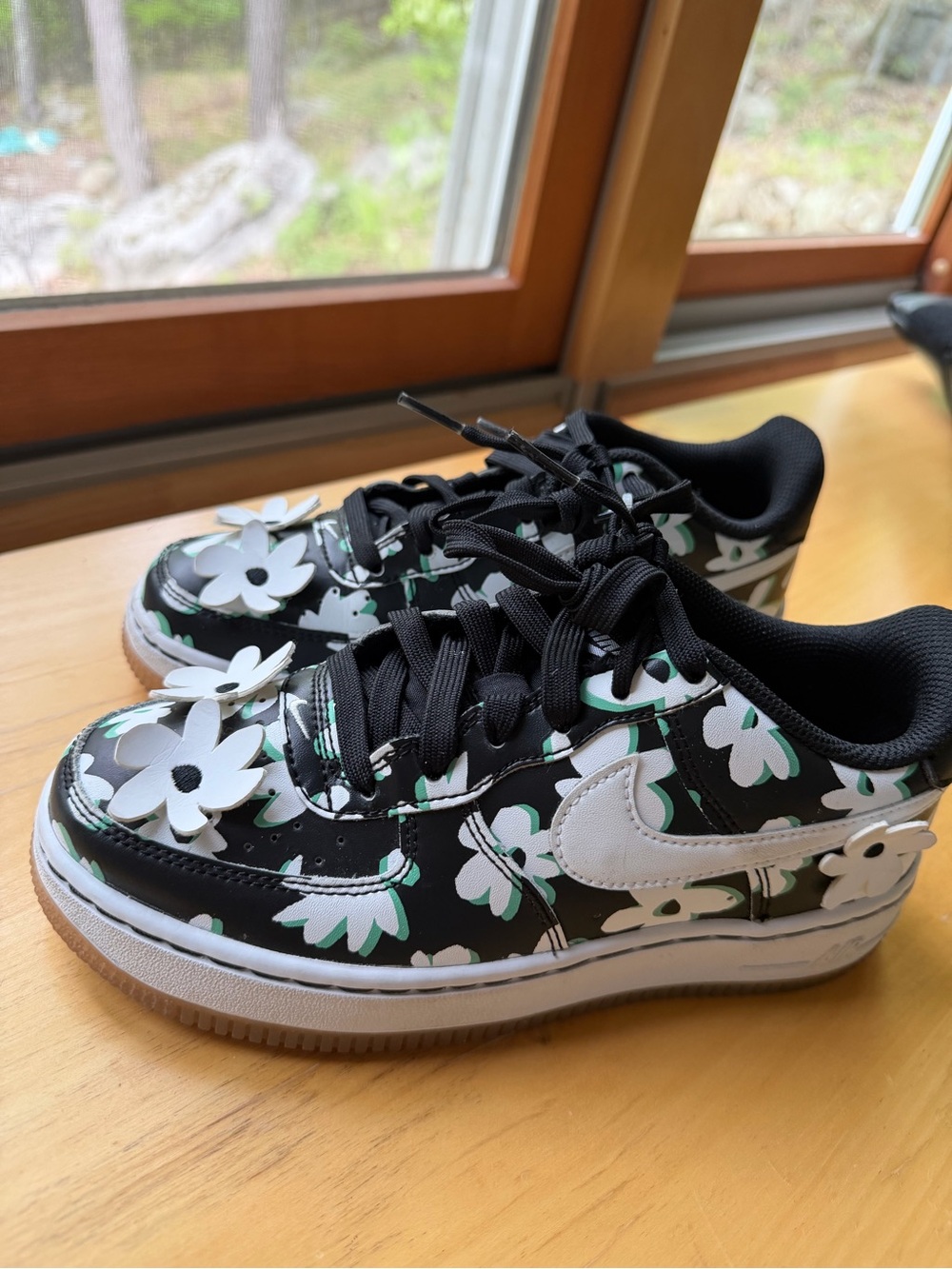 Nike Air Force 1 LV8 1 Floral Black Green 3.5Y
